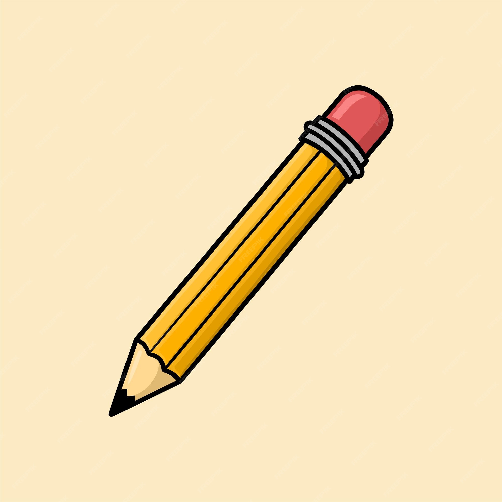 Premium Vector | Pencil cartoon style vector illustration Premium Vector | Pencil cartoon style vector illustration