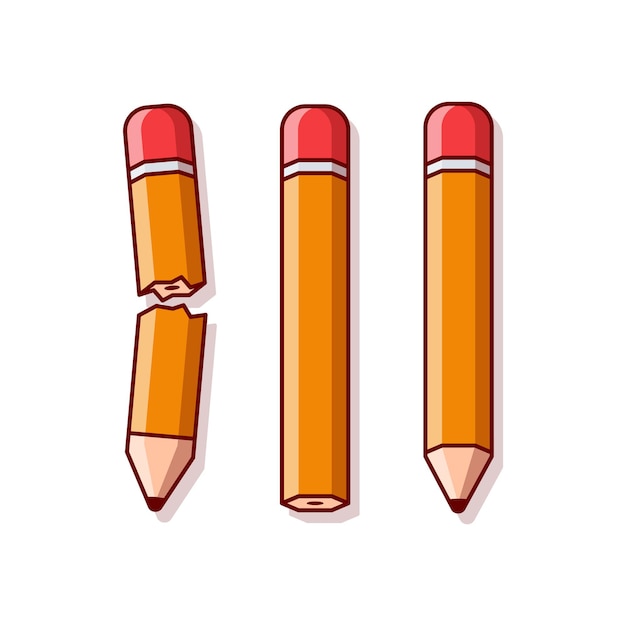 Vettore disegno dell'illustrazione vettoriale della collezione di matite
