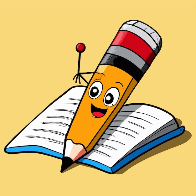 筆コピーブック 教育 学生 子供 勉強 手描き フラット スタイリッシュな漫画のステッカー