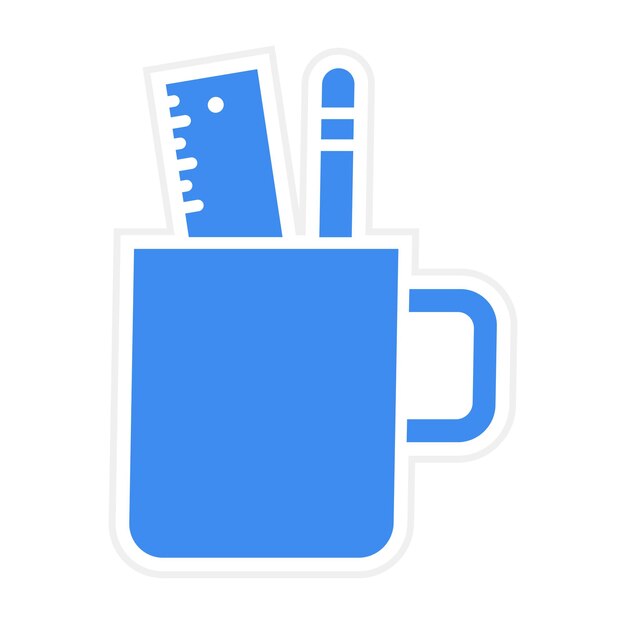 Vector pencil cup icon vector image can be used for office stationery