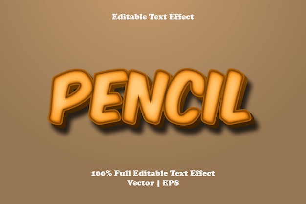 Pencil editable text effect