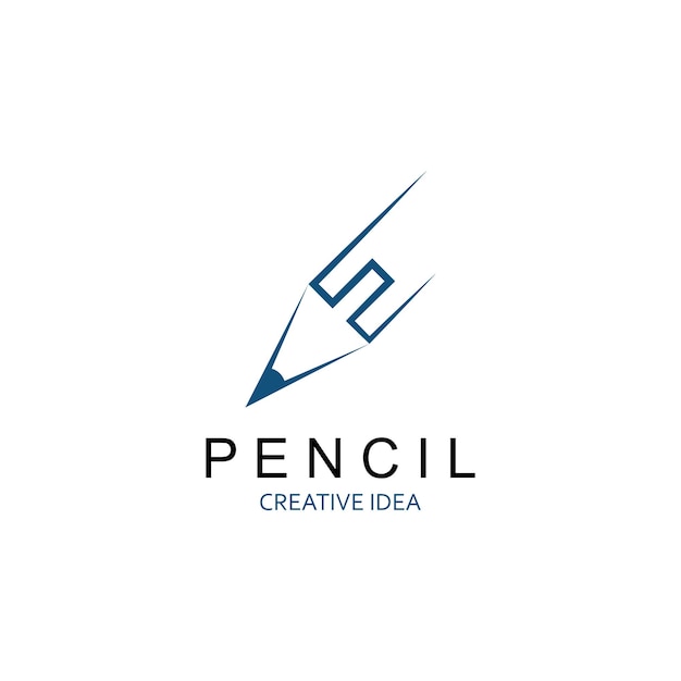 Vector pencil icon logo design vector template