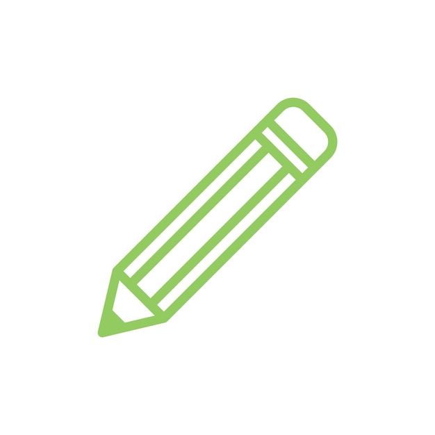 Pencil Icon Vector Template Illustration Trendy Design