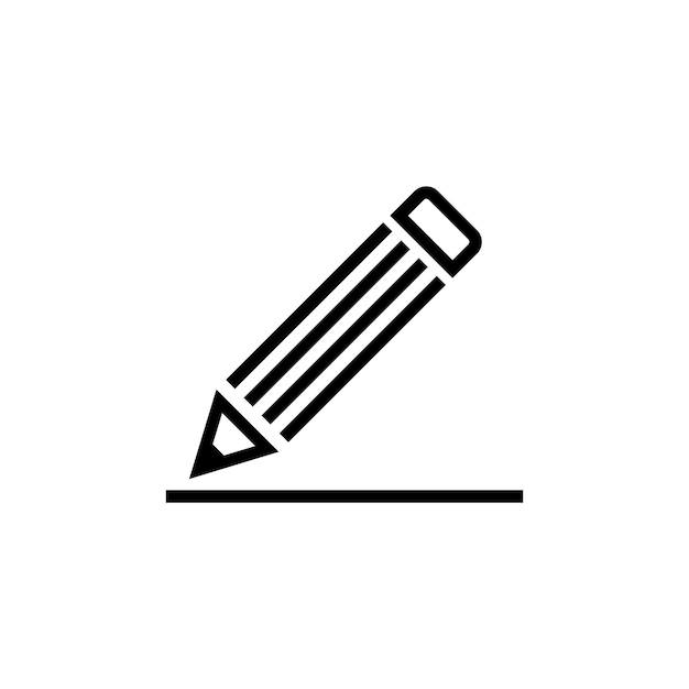 pencil line vector icon