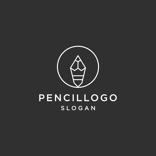 Vector pencil logo icon design template