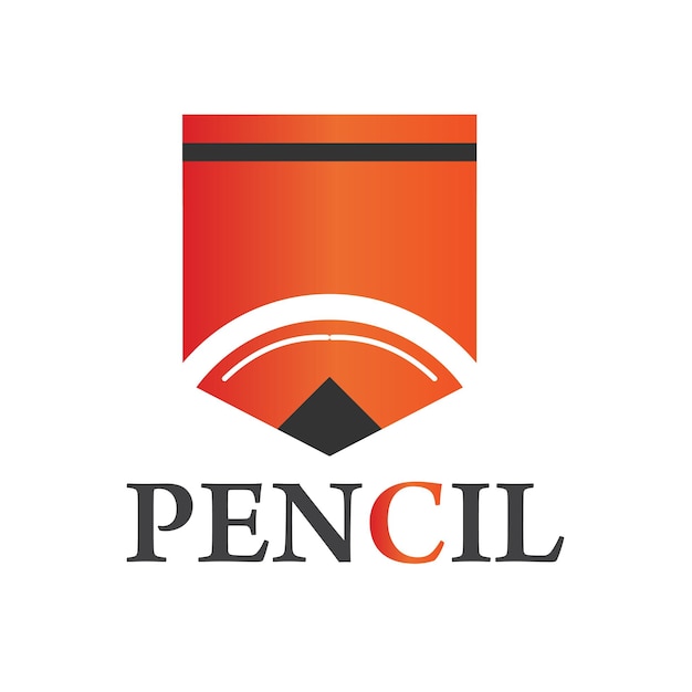 Pencil Logon op witte achtergrond eps bestand vector