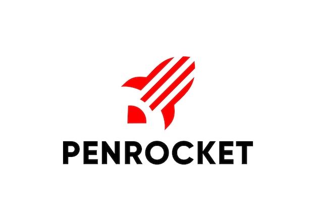 pencil rocket logo design inspiration