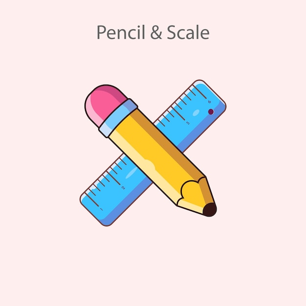 Pencil Scale Flat illustration