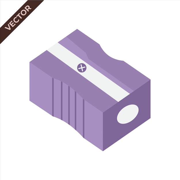 Pencil Sharpener element illustration Vector illustration with education theme Back to school