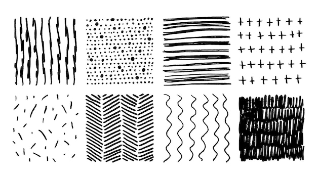 Pencil stroke pattern Pen doodle scrawl Hand drawn sketch texture with pencil lines Cross