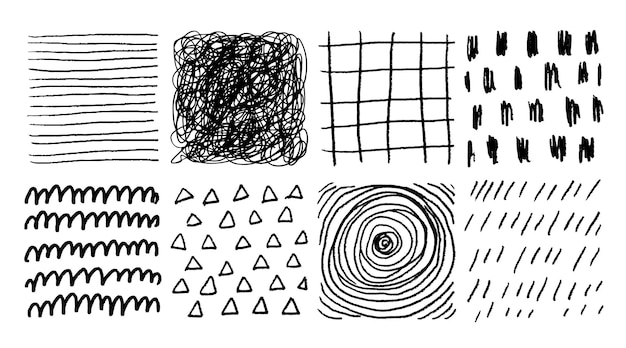 Pencil stroke pattern pen doodle scrawl hand drawn sketch texture with pencil lines cross