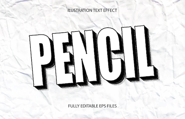 Эффект текста PENCIL