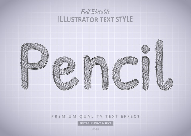 Pencil Texture Text Style Effect