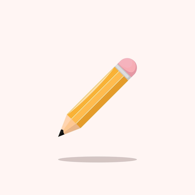 pencil vector in cartoon style