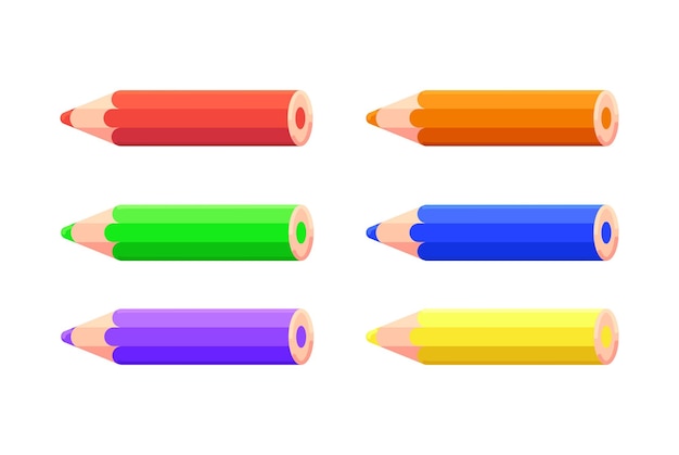 Pencil vector illustration collection