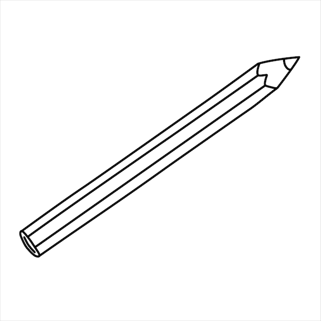 Pencil vector illustrationisolated on white background for educationtop view