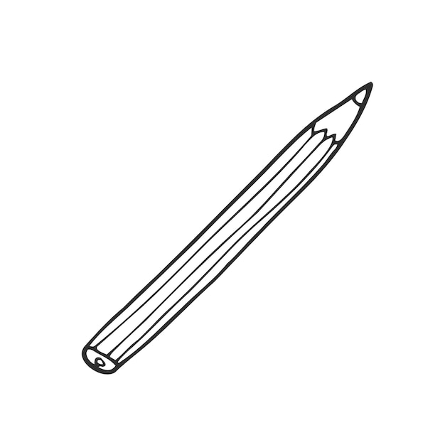 Pencil vector sketch drawing Doodle pencil icon