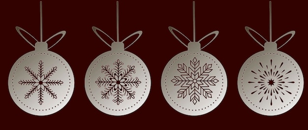 Pendants stencils snowflakes