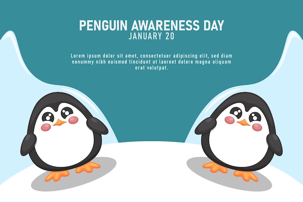 Penguin awareness day background