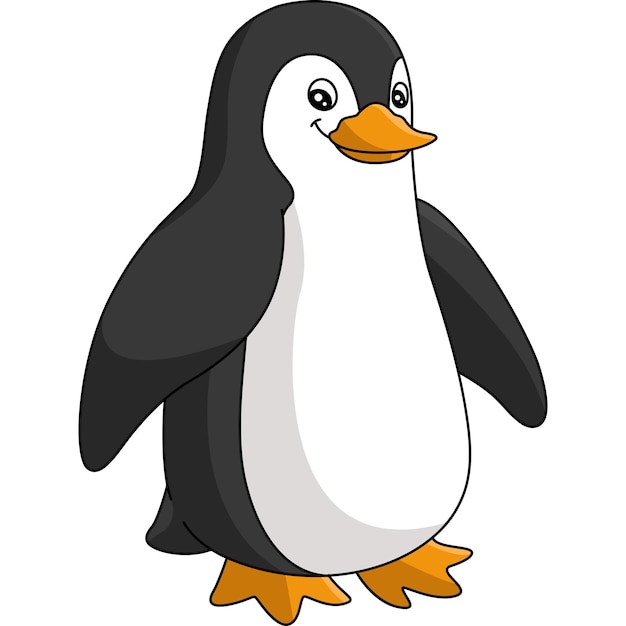 Penguin Cartoon Colored Clipart Illustration