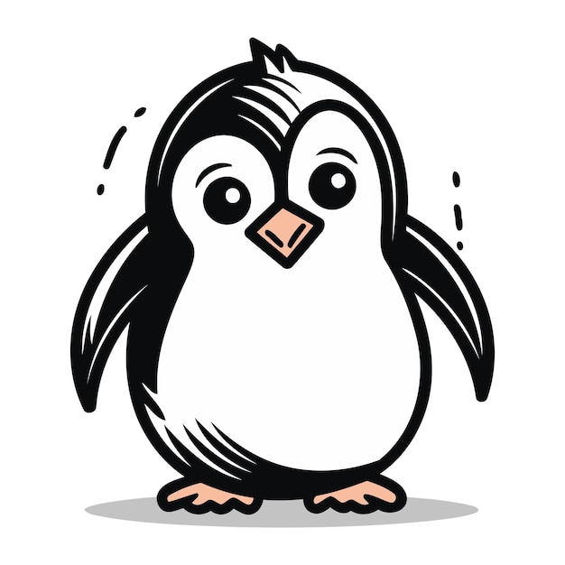 пингвинский мультфильм векторный дизайн иллюстрация eps10 графика