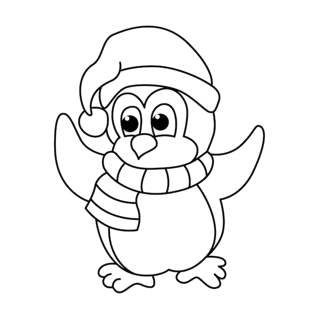 Penguin cartoon vector illustration