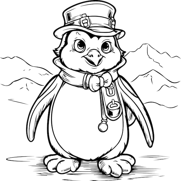 penguin coloring page