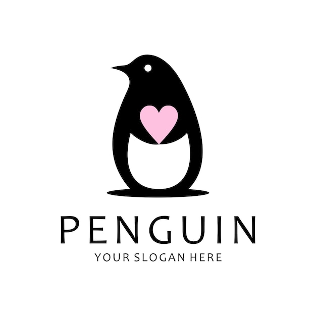 penguin cute vector logo