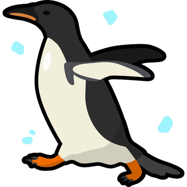 Vettore evoluzione del pinguino