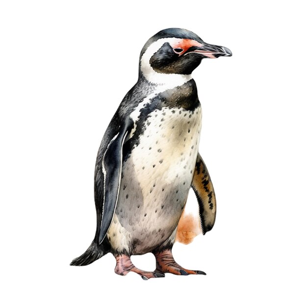 ベクトル ペンギン・ファミリー・ベクトル・アート 水彩画 ペンギンのベクトル