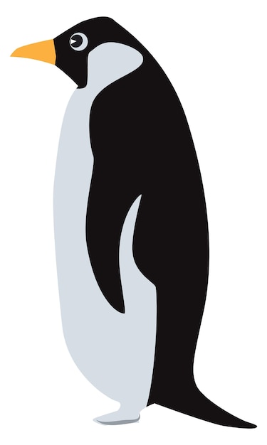 Vector penguin icon antarctic fauna symbol cute bird