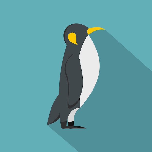Значок пингвина Плоская иллюстрация векторной иконки пингвина для паутины