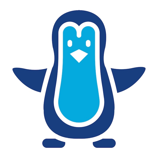 ペンギンアイコンのベクトル画像はレインフォレストに使用できます