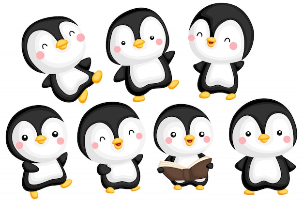 Набор изображений пингвинов