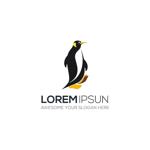 Vector penguin logo design