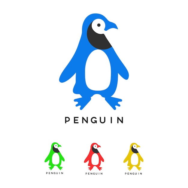 penguin logo vector idea design