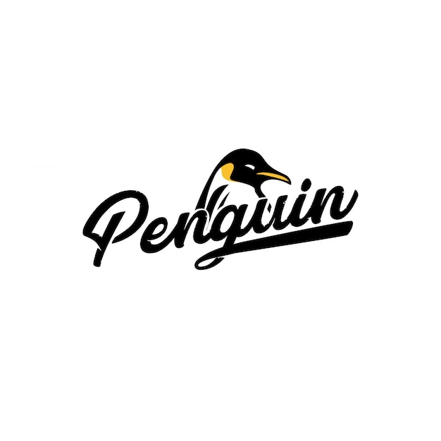 Vettore logo pinguino