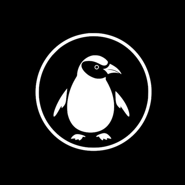 Penguin Minimalist and Flat Logo Vector illustration