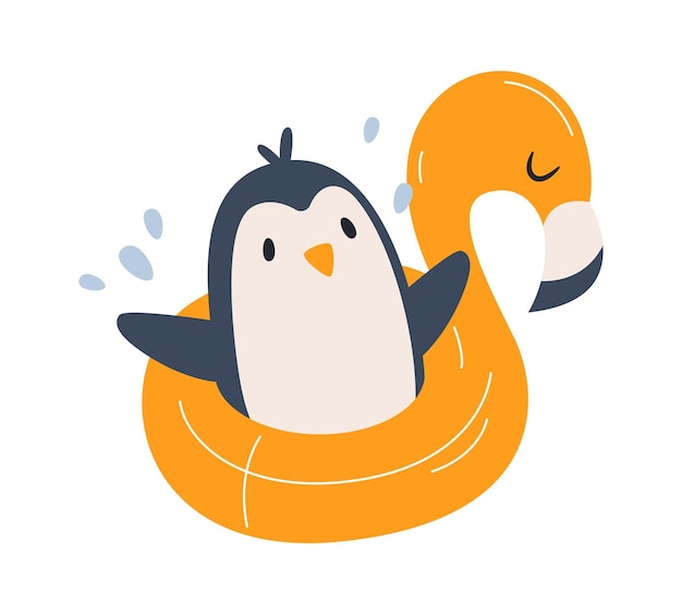 Penguin In Rubber Ring