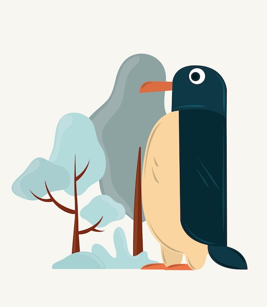 Penguin and tree