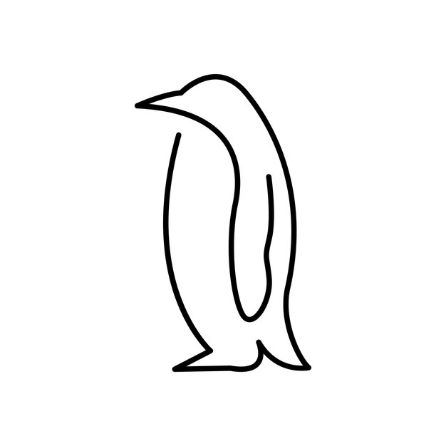 ペンギン ベクトル アイコン ライン アート。