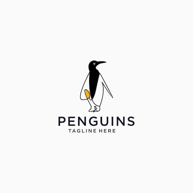 Вектор дизайна логотипа пингвинов