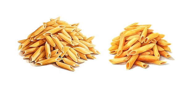 Penne clipart isolated vector illustration