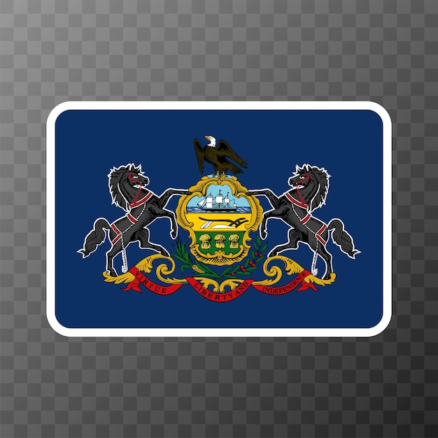 Pennsylvania state flag Vector illustration