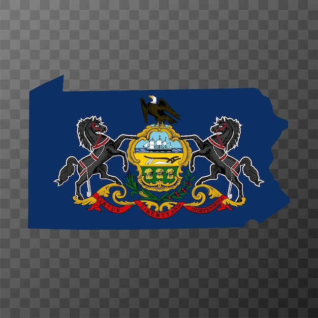 Pennsylvania state flag Vector illustration