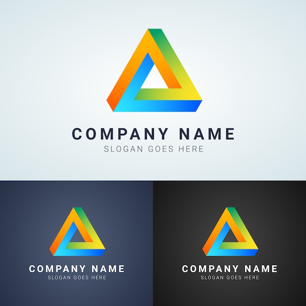 Vector penrose triangle logo design