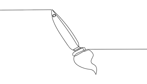 Penseel tekenen in één doorlopende lijn