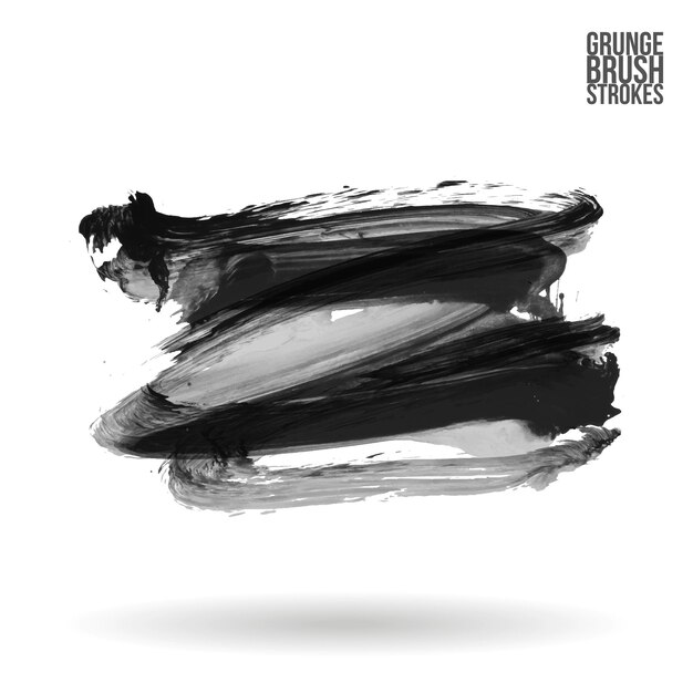 Penseelstreek en textuur Grunge vector abstracte handgeschilderde element