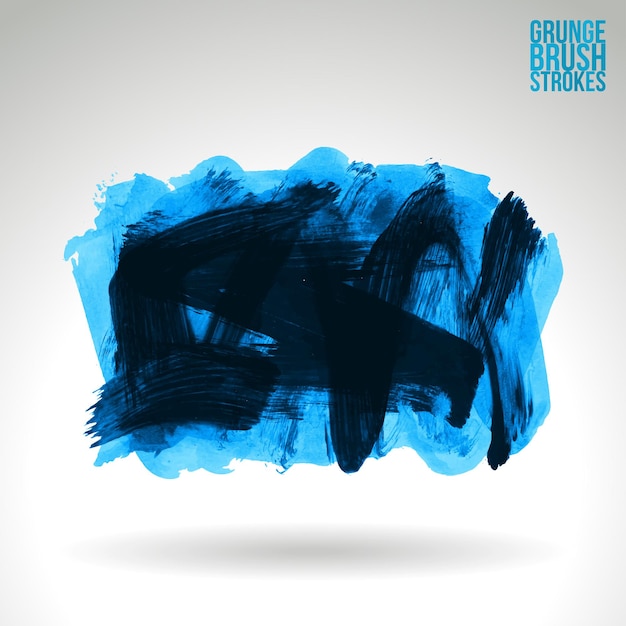 Penseelstreek en textuur Grunge vector abstracte handgeschilderde element