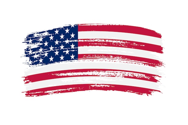 Penseelstreek usa vlag